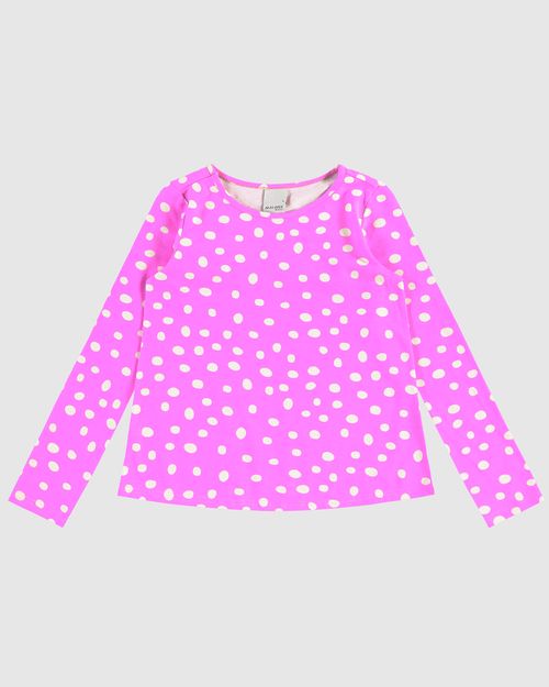 Blusa Infantil Menina Manga Longa Estampada Em Algodão Malwee Kids
