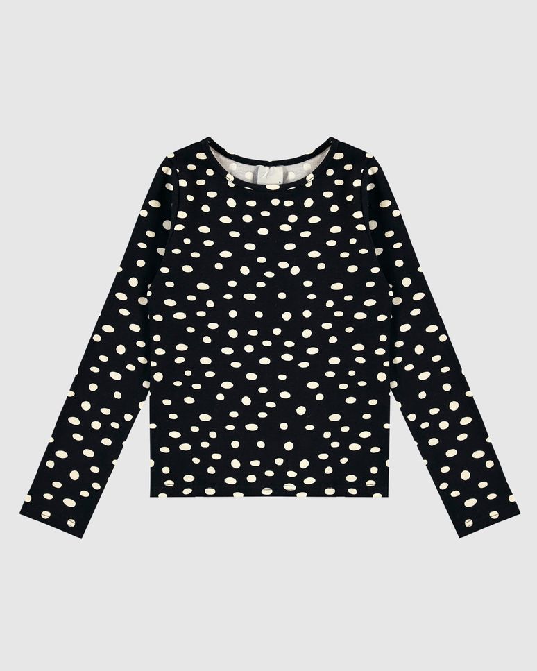 Blusa Infantil Menina Manga Longa Estampada Em Algodão Malwee Kids