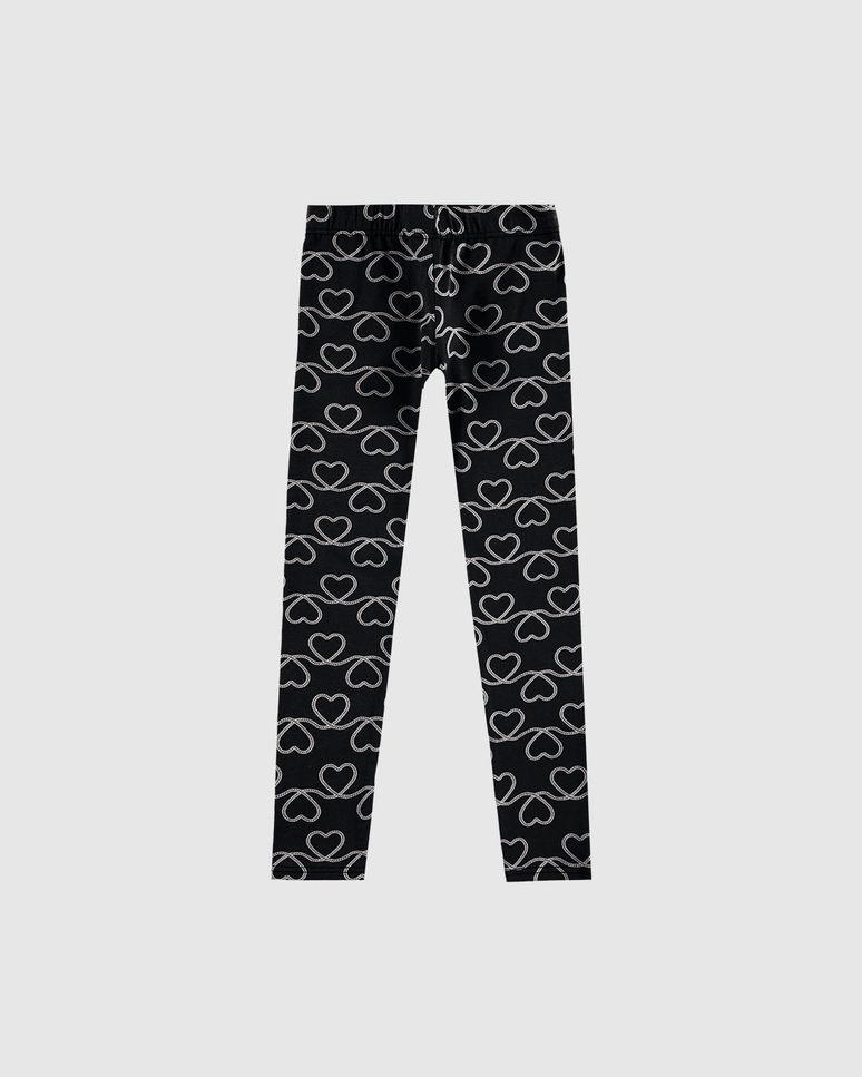 Calça Legging Infantil Estampada Em Algodão Malwee Kids