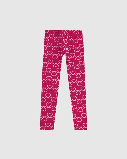 Calça Legging Infantil Estampada Em Algodão Malwee Kids