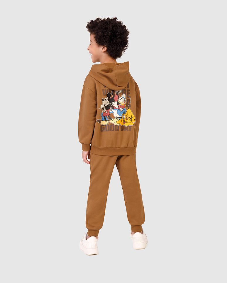 Conjunto Infantil Menino Blusão Mickey Disney Em Moletom Malwee Kids