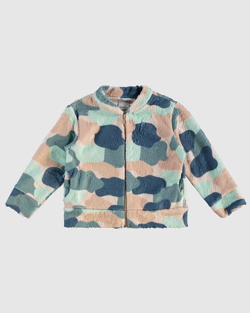 Jaqueta Infantil Unissex Estampa Camuflada Em Pelúcia Malwee Kids