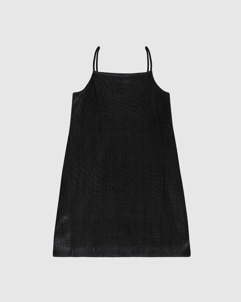 Vestido Menina Alça Fina Em Tecido Plissado Malwee Kids