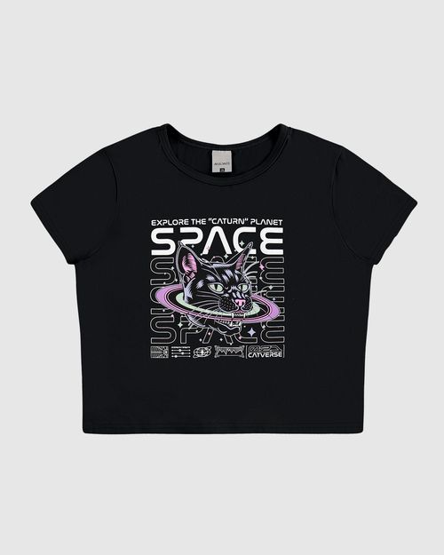 Blusa Menina Justa Space Em Algodão Malwee Kids