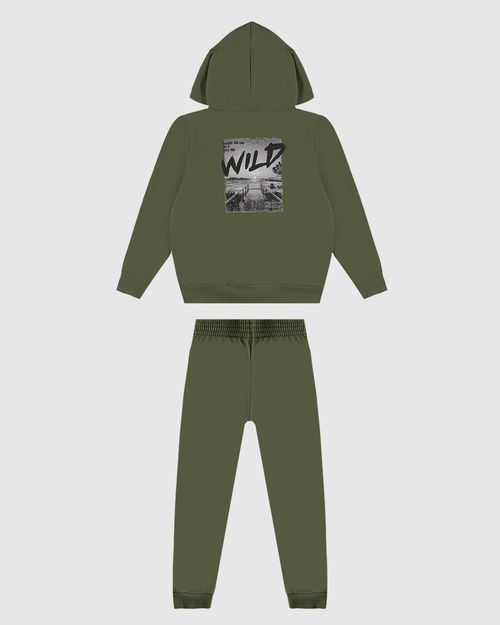 Conjunto Infantil Menino Estampa Wild Em Moletom Flanelado Malwee Kids