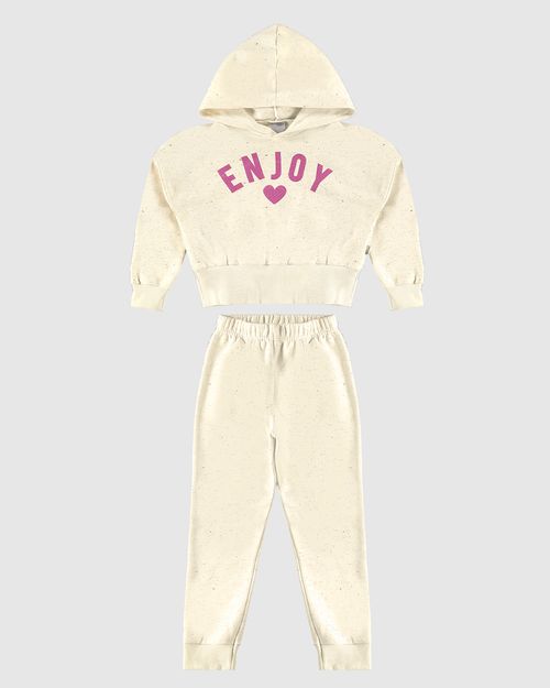Conjunto Longo Infantil Menina Enjoy Em Moletom Botonê Malwee Kids