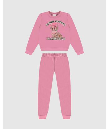 Conjunto Infantil Menina Howdy Cowboy Em Moletom Flanelado Malwee Kids