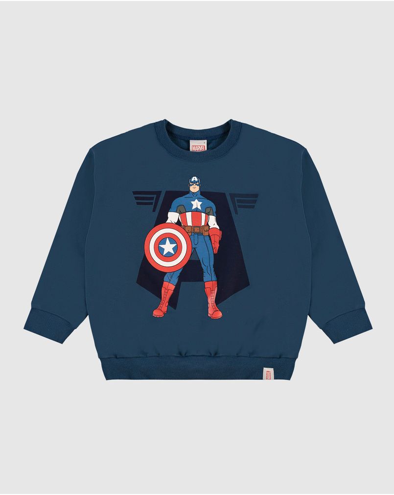 Capitão América Casaco Moletom Vingadores Blusão Infantil Menino