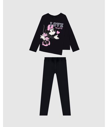 Conjunto Infantil Menina Blusa Minnie Mouse Disney Em Algodão Malwee Kids