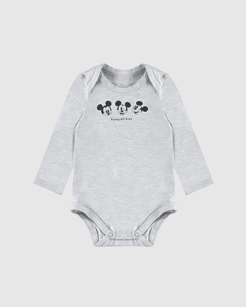 Body Bebê Unissex Funny All Time Mickey Disney Em Algodão Malwee Kids