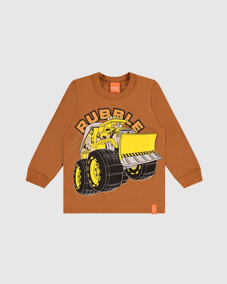 Camiseta Infantil Menino Manga Longa Patrulha Canina Em Algodão Malwee Kids