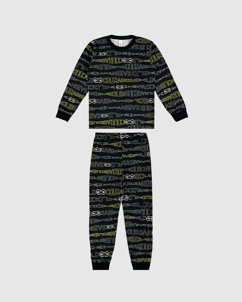 Pijama Longo Infantil Menino Em Malha Algodão Malwee Kids