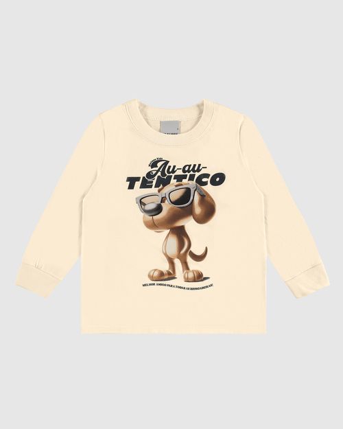 Camiseta Infantil Menino Manga Longa Estampa Temática Em Algodão Malwee Kids