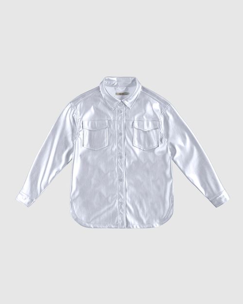 Camisa Menina Oversized Manga Longa Em P.U Leve Malwee Kids