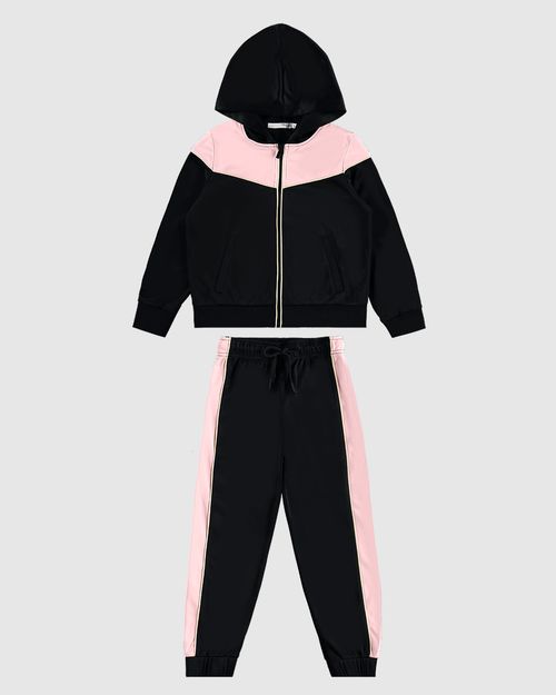 Conjunto Infantil Menina Jaqueta E Calça Em Malha Esportiva Malwee Kids