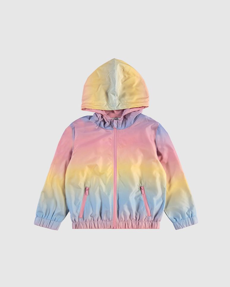 Jaqueta Infantil Menina Corta Vento Com Capuz Em Tafetá Malwee Kids