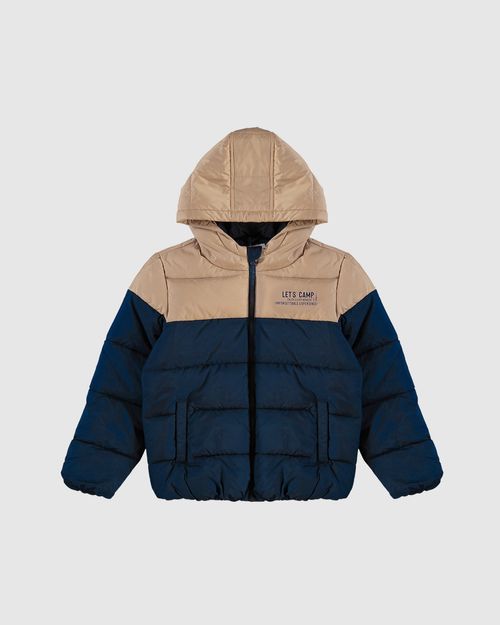 Jaqueta Puffer Infantil Menino Estampa Peitoral Em Nylon Malwee Kids