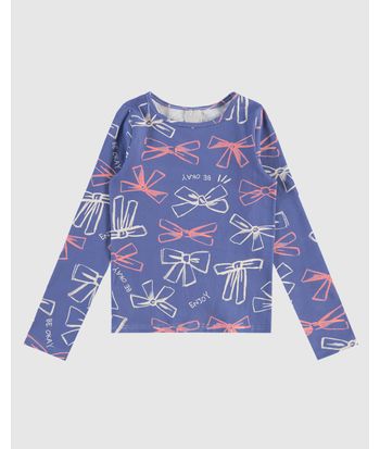 Blusa Infantil Menina Manga Longa Estampada Em Algodão Malwee Kids