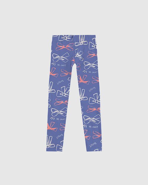 Calça Legging Infantil Estampada Em Algodão Malwee Kids