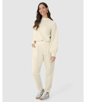 Calça Feminina Carrot Bolso Faca Em Moletom Linho