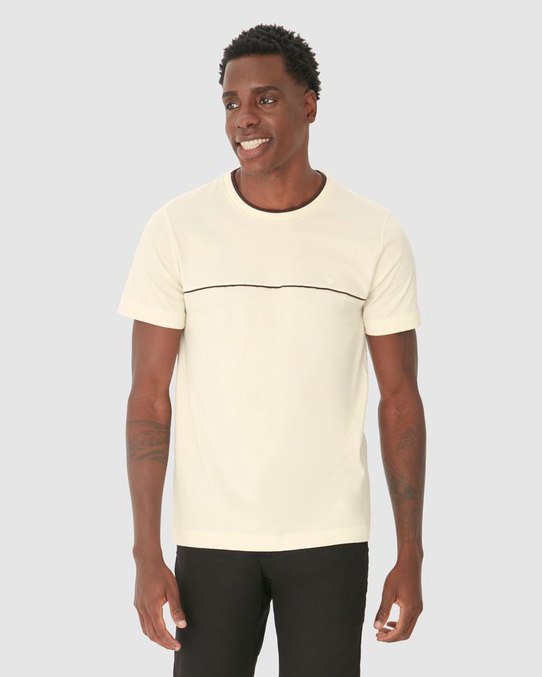 Camiseta Masculina Estampa Listra Frontal Em Algodão