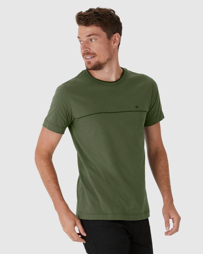 Camiseta Masculina Estampa Listra Frontal Em Algodão