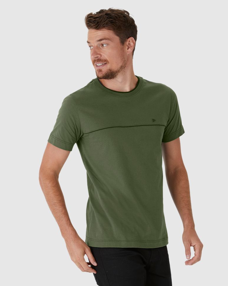 Camiseta Masculina Estampa Listra Frontal Em Algodão