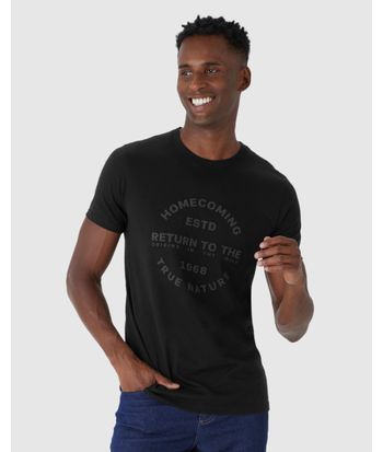 Camiseta Masculina Slim HomeComing Em Malha Algodão Comfy