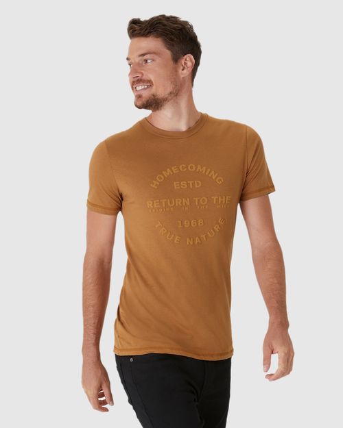 Camiseta Masculina Slim HomeComing Em Malha Algodão Comfy