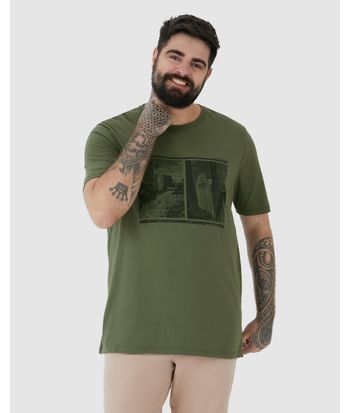 Camiseta Masculina Plus Size São Paulo City Em Algodão