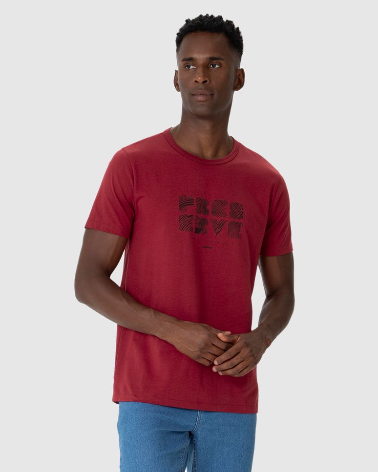 Camiseta Masculina Preserve A Natureza Em Algodão