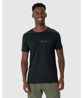 Camiseta Masculina Estampa Lettering Frontal Em Algodão