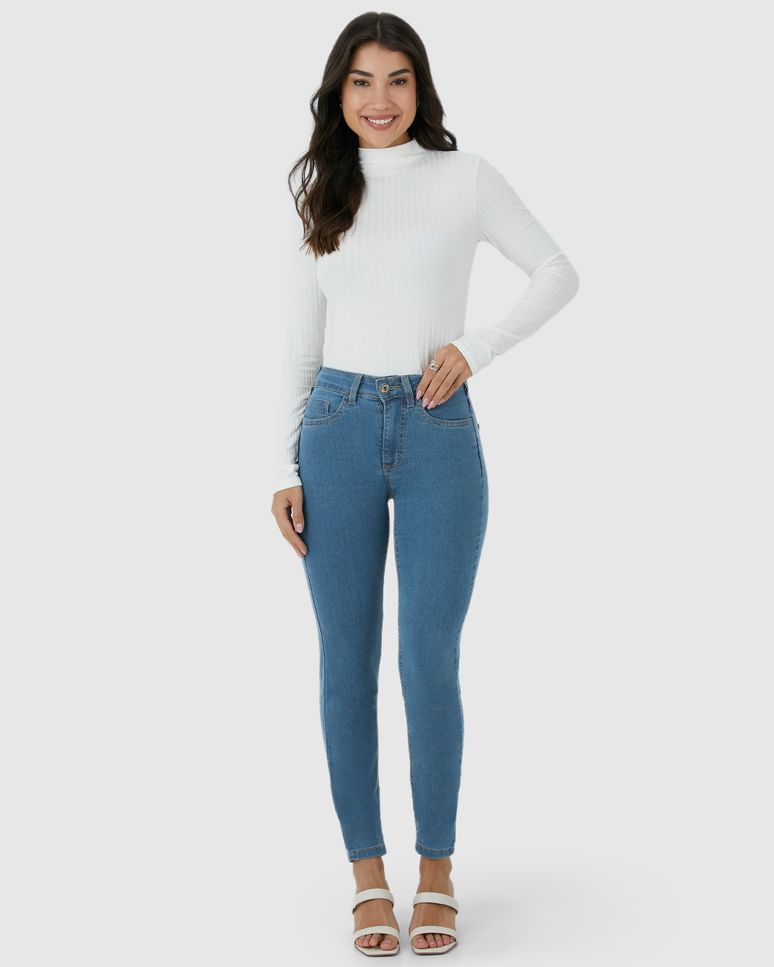 Calça Skinny Feminina Em Flex Jeans