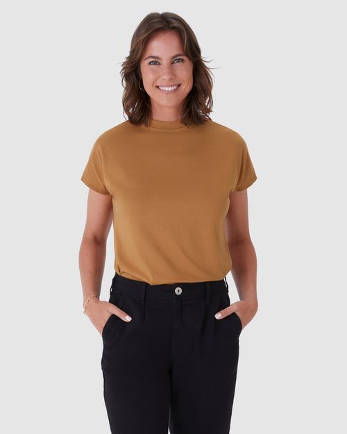 Blusa Básica Feminina Manga Curta Sem Cavas Em Malha Algodão Comfy
