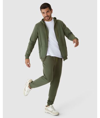 Calça Básica Masculina Jogger Em Moletom Flanelado
