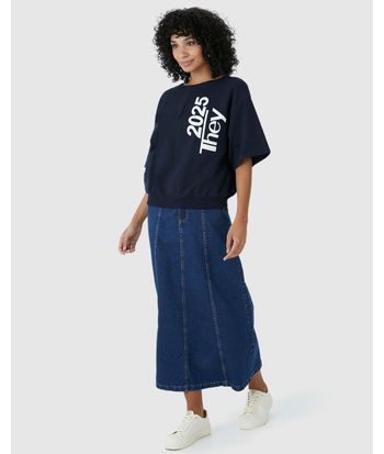 Blusa Ampla Feminina Estampa Frontal Em Moletinho