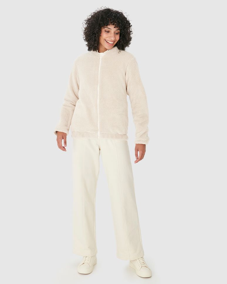 Jaqueta Feminina Bomber Bolso Funcional Em Pelúcia