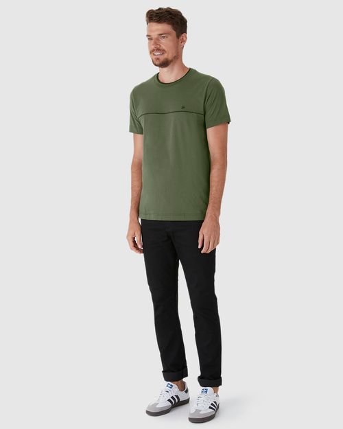 Camiseta Masculina Estampa Listra Frontal Em Algodão