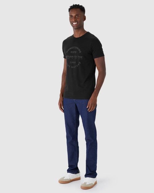 Camiseta Masculina Slim HomeComing Em Malha Algodão Comfy