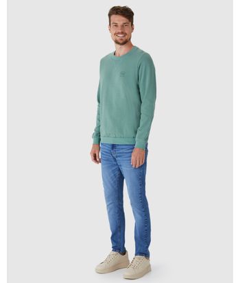 Blusão Masculino Estampa Lettering Peitoral Em Moletom Linho