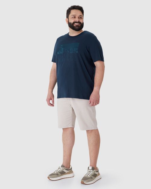 Camiseta Masculina Plus Size Light Up The World Em Algodão