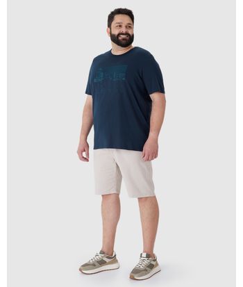 Camiseta Masculina Plus Size Light Up The World Em Algodão