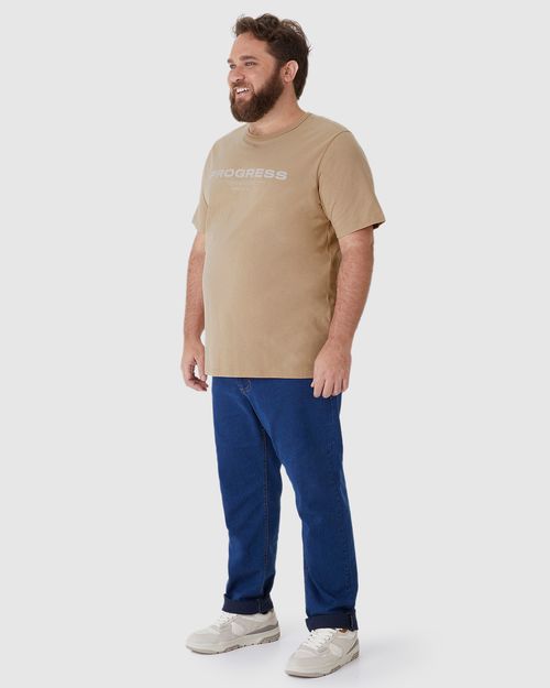 Camiseta Masculina Plus Size Progress Em Algodão
