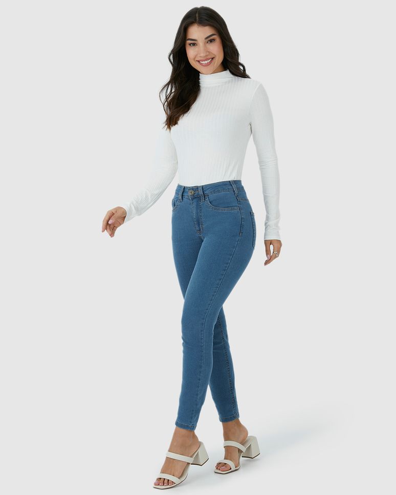 Calça Skinny Feminina Em Flex Jeans