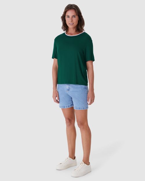 Blusa Básica Feminina Decote Retilínea Em Moletinho De Viscose