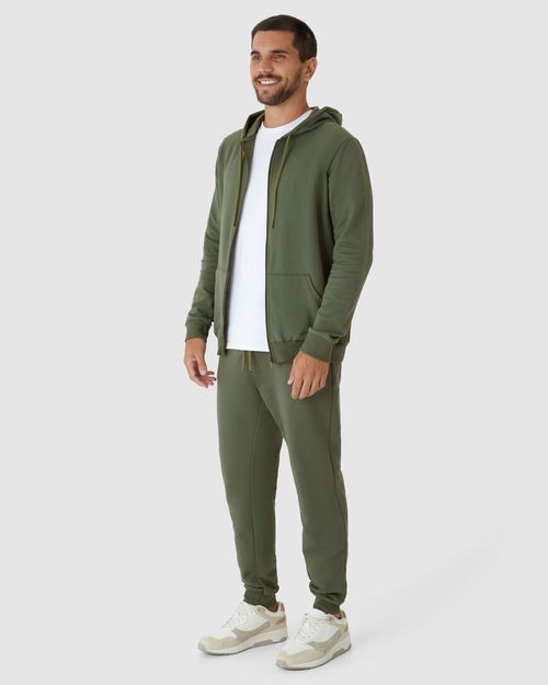 Calça Básica Masculina Jogger Em Moletom Flanelado