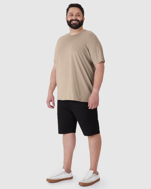 Camiseta Básica Masculina Plus Size Decote Redondo Em Algodão