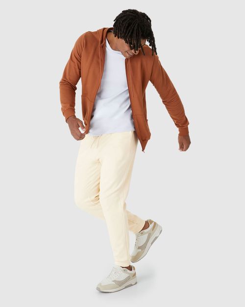 Calça Básica Masculina Jogger Em Moletom Flanelado