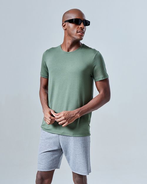 Camiseta Masculina Gola Redonda Tecnológica Modal - BASICAMENTE