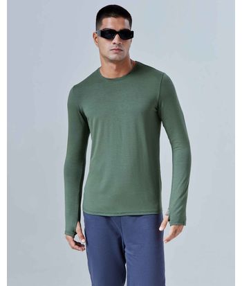 Camiseta Masculina Manga Longa Abertura Para Dedo Tecnológica Modal - BASICAMENTE